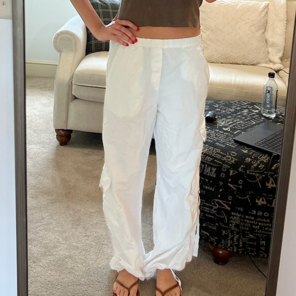 Zara Cargo Pants in White